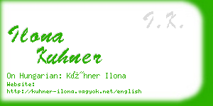 ilona kuhner business card